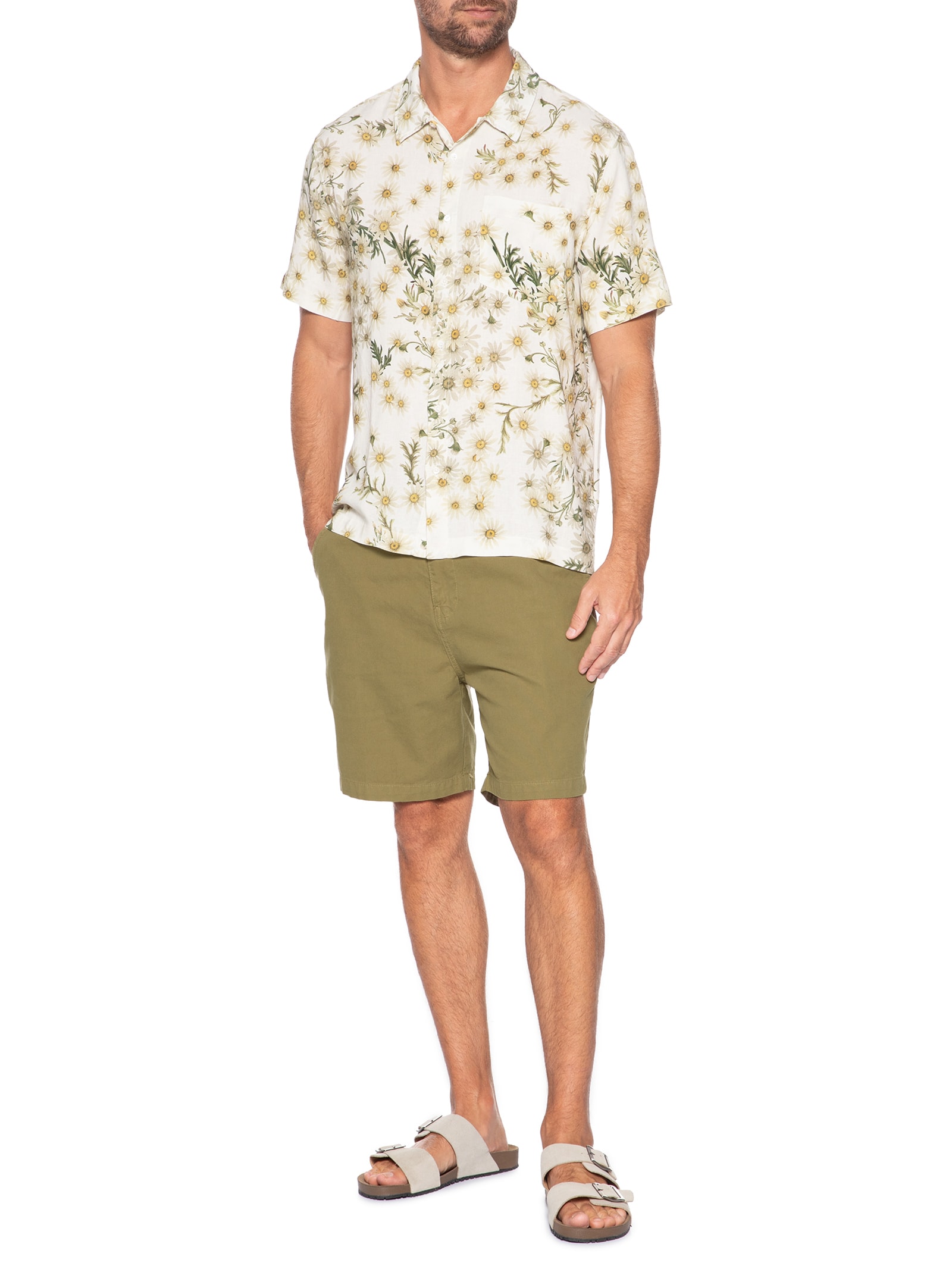 Camisa Masculina Casual Daisy Light Branco Osklen