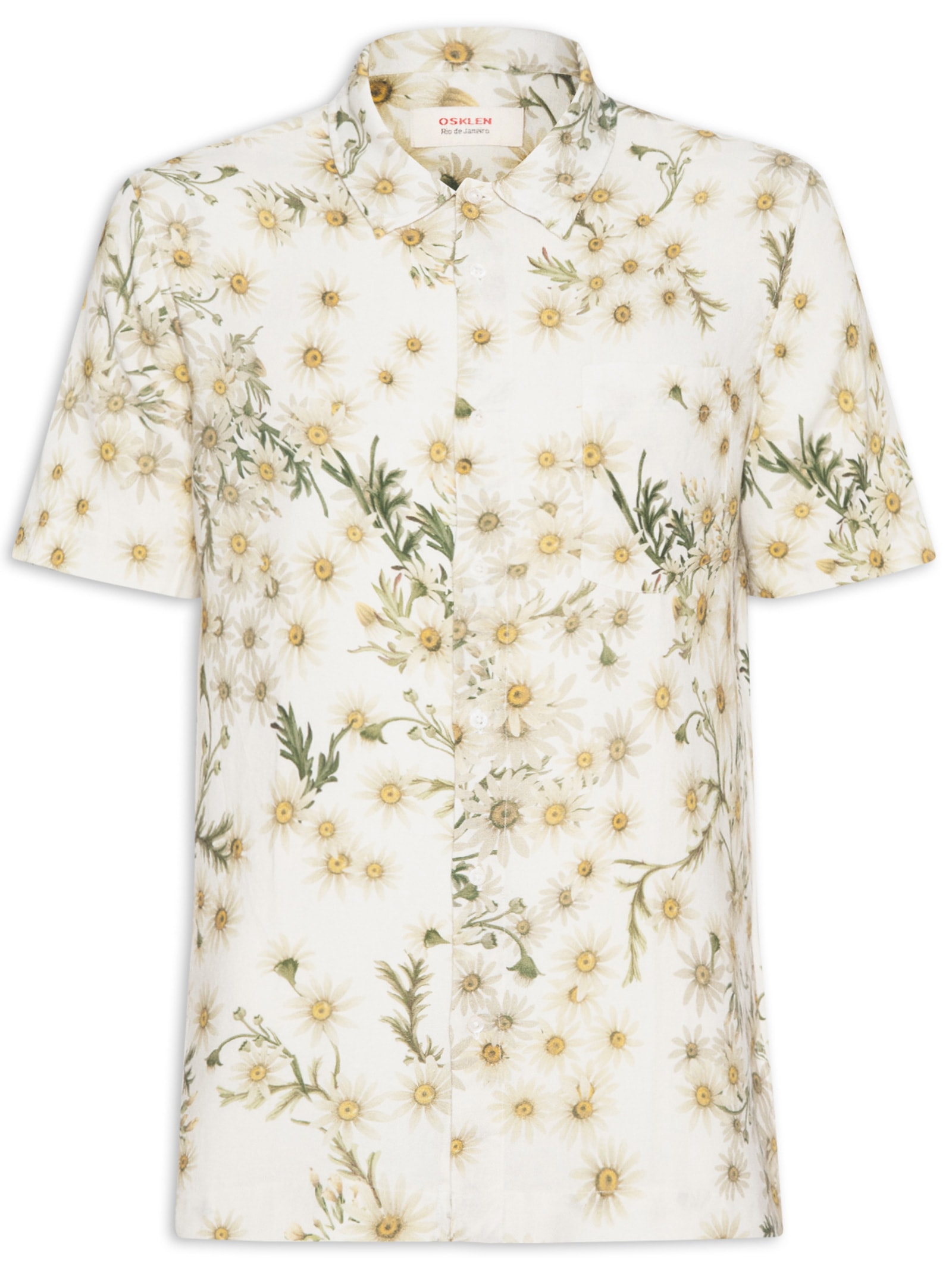 Camisa Masculina Casual Daisy Light Branco Osklen