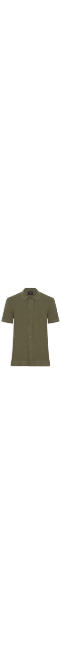 Camisa Masculina Casual Em Piquet - Verde