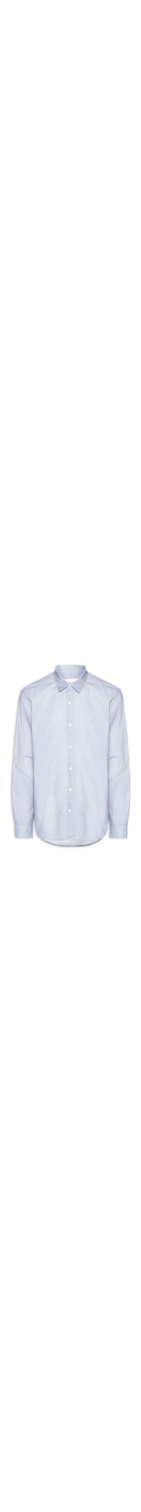 Camisa Masculina Casual Fio Tinto Mini Listra New - Azul