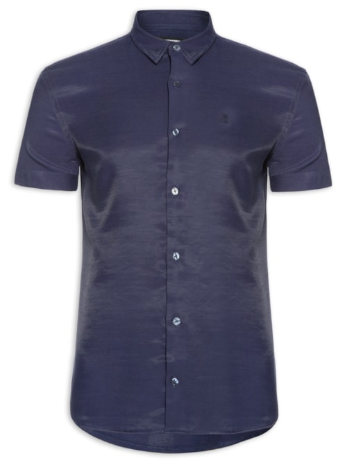 Camisa Masculina Casual Flame Piquet Regular Fit – Azul