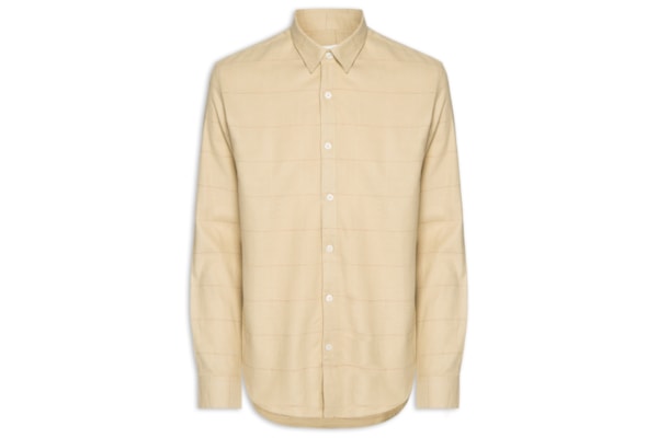 Camisa Masculina Casual Flanela Xadrez Suiça - Bege