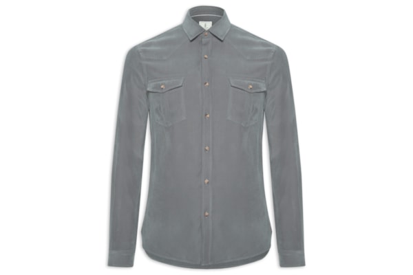 Camisa Masculina Casual Forest - Cinza