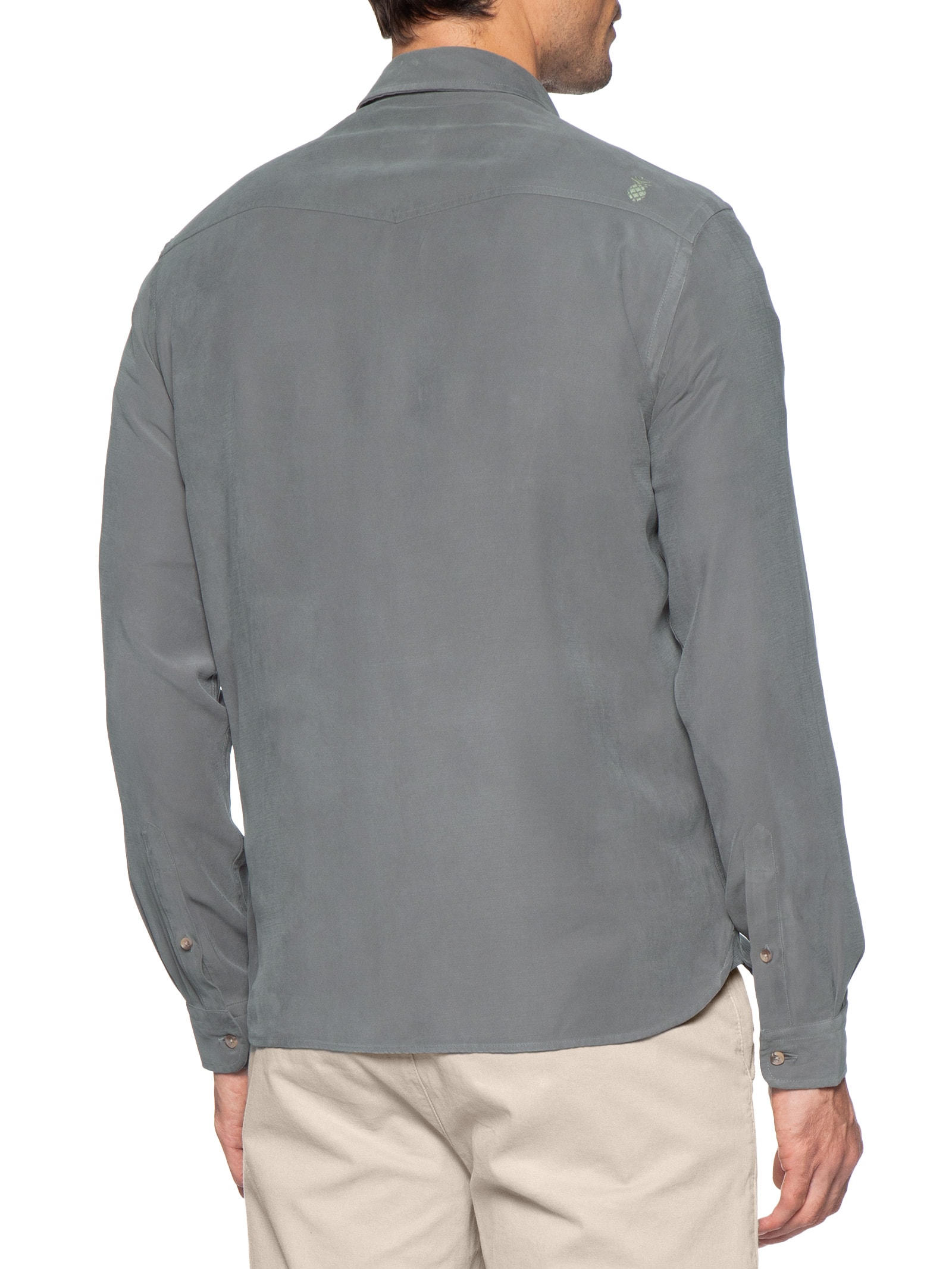 Camisa Masculina Casual Forest Cinza Pineapple