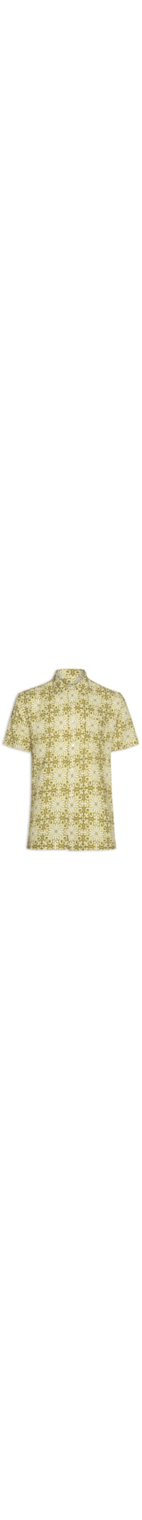 Camisa Masculina Casual Garden Tile - Amarelo