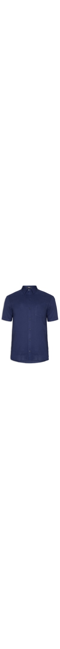 Camisa Masculina Casual Manga Curta - Azul