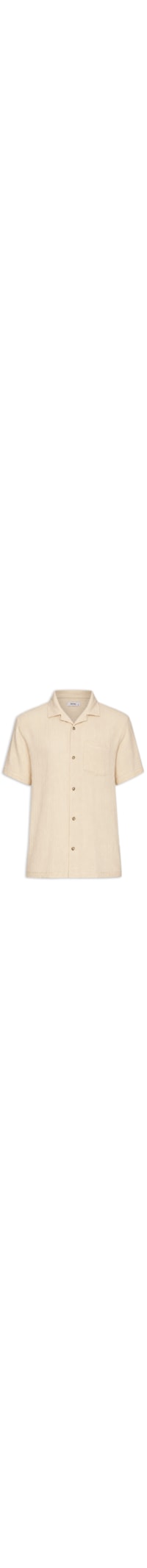 Camisa Masculina Casual Manga Curta - Bege