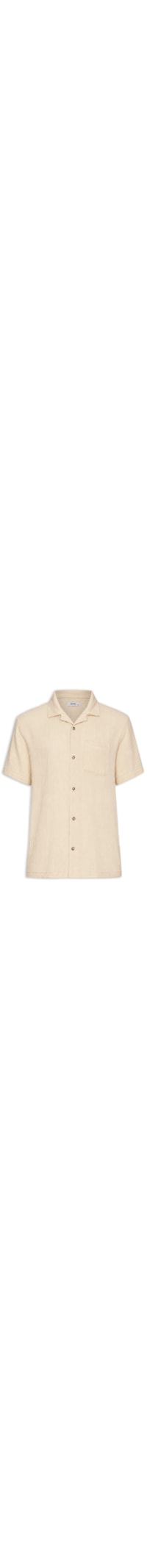 Camisa Masculina Casual Manga Curta - Bege