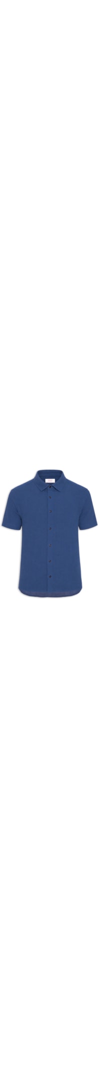 Camisa Masculina Casual Manga Curta Classic Cotton Mc - Azul