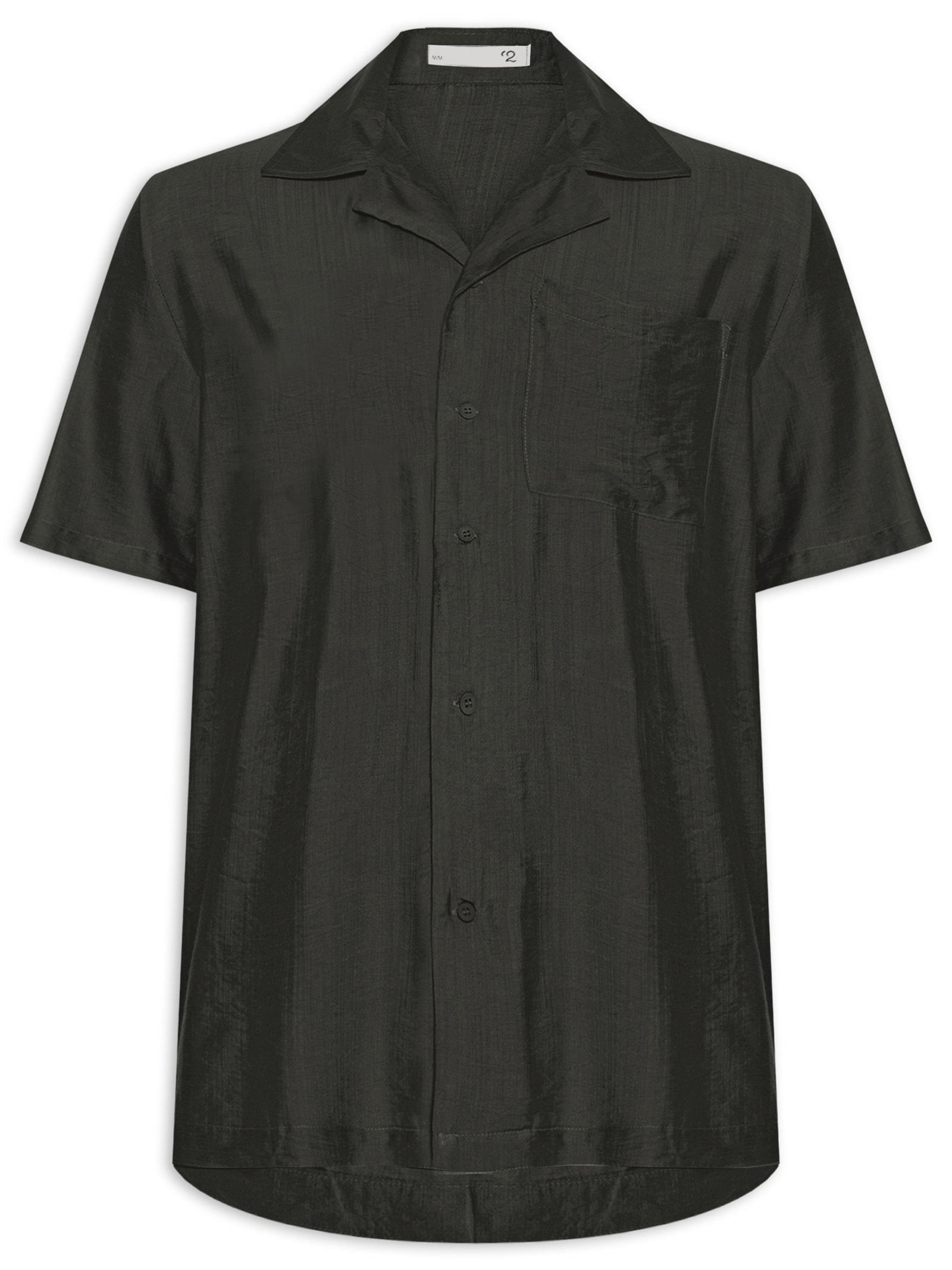 Camisa Masculina Casual Manga Curta Com Bolso Verde '2 Essential