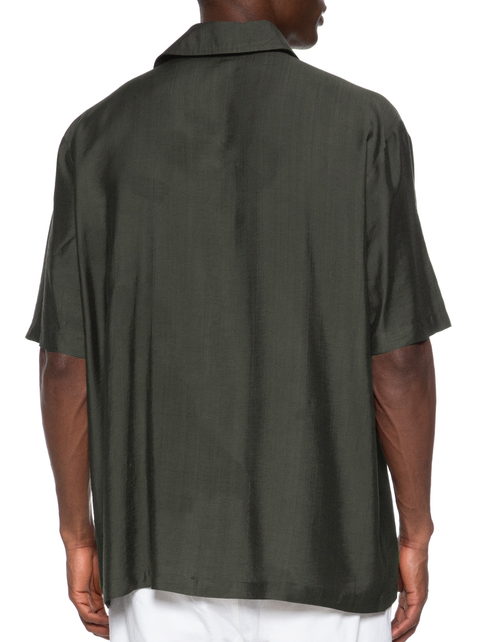 Camisa Masculina Casual Manga Curta Com Bolso Verde '2 Essential