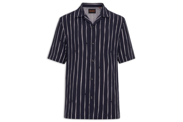 Camisa Masculina Casual Manga Curta Exolino - Azul
