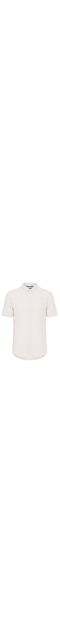 Camisa Masculina Casual Manga Curta Linho Pienza - Bege