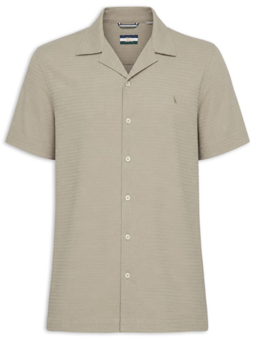 Camisa Masculina Casual Manga Curta Malta – Bege