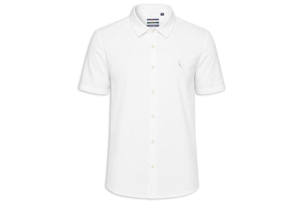 Camisa Masculina Casual Manga Curta Nova Paraty - Branco