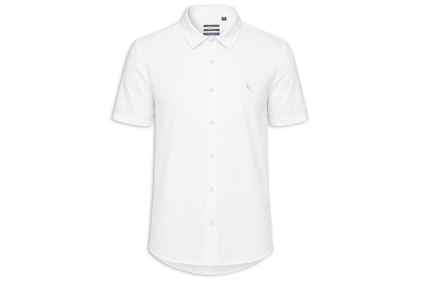 Camisa Masculina Casual Manga Curta Nova Paraty - Branco
