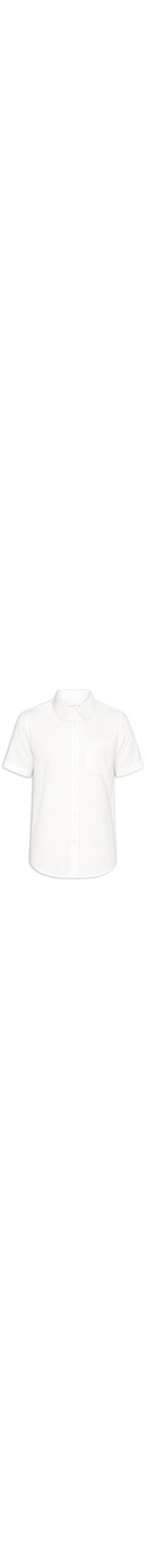 Camisa Masculina Casual Manga Curta Texture Color - Off White