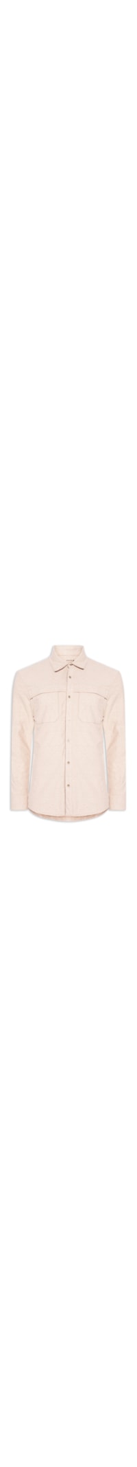 Camisa Masculina Casual Manga Longa Eco Pocket - Bege