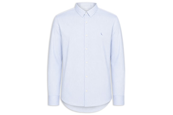 Camisa Masculina Casual Manga Longa Kiro - Azul
