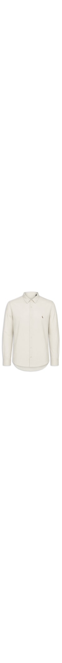 Camisa Masculina Casual Manga Longa Paraty Contraste - Bege