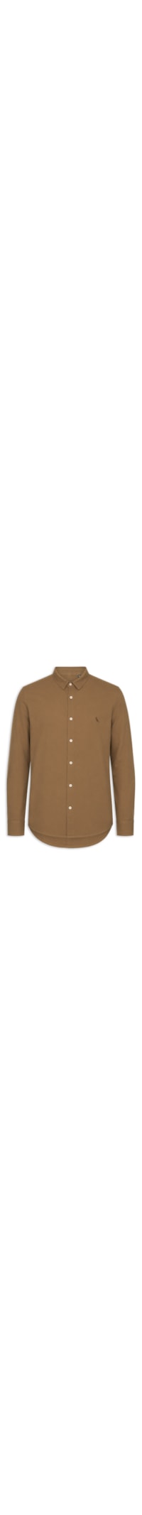 Camisa Masculina Casual Manga Longa Paraty Contraste - Marrom