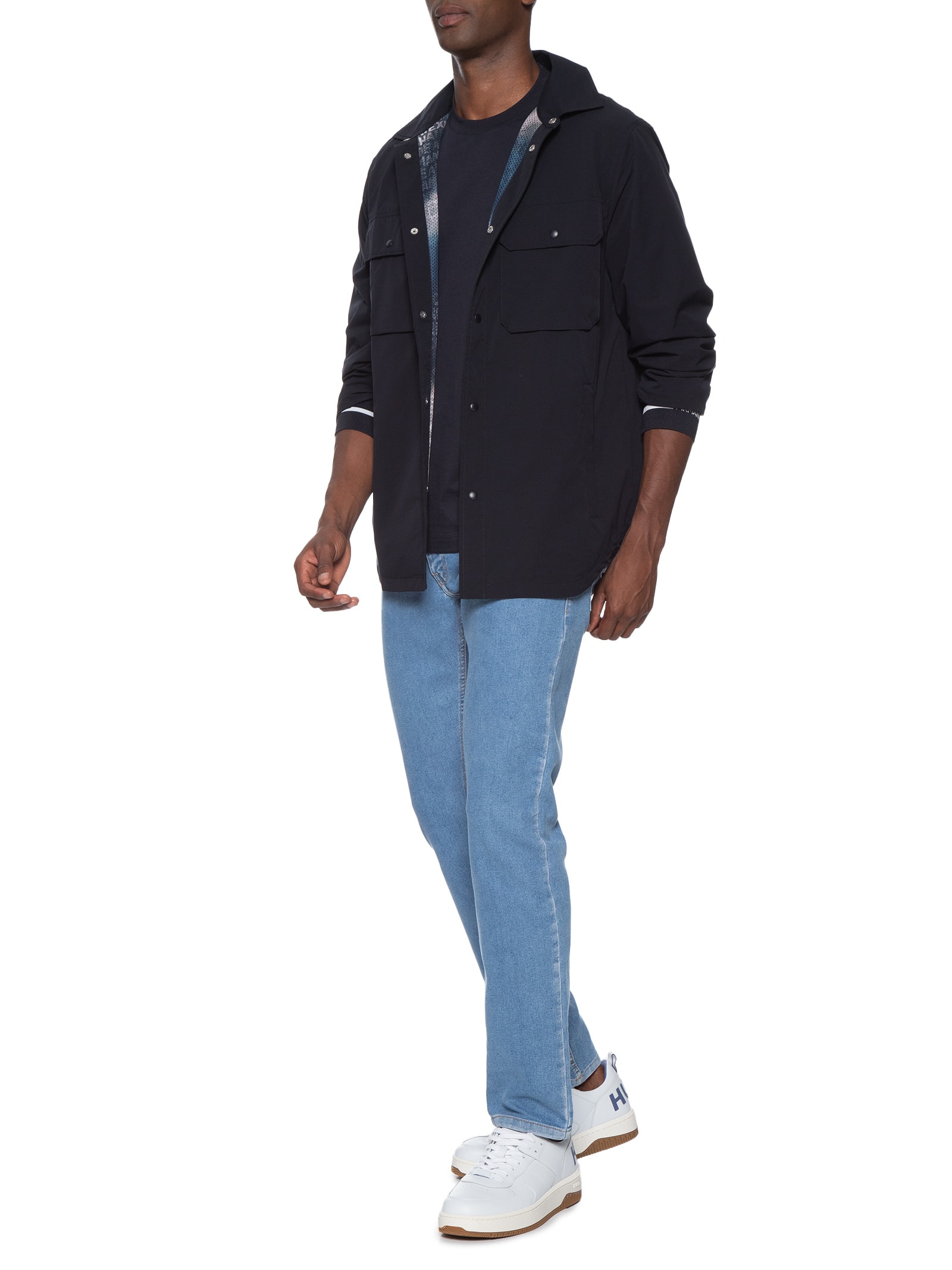 Camisa Masculina Casual Manga Longa Preto Armani Exchange