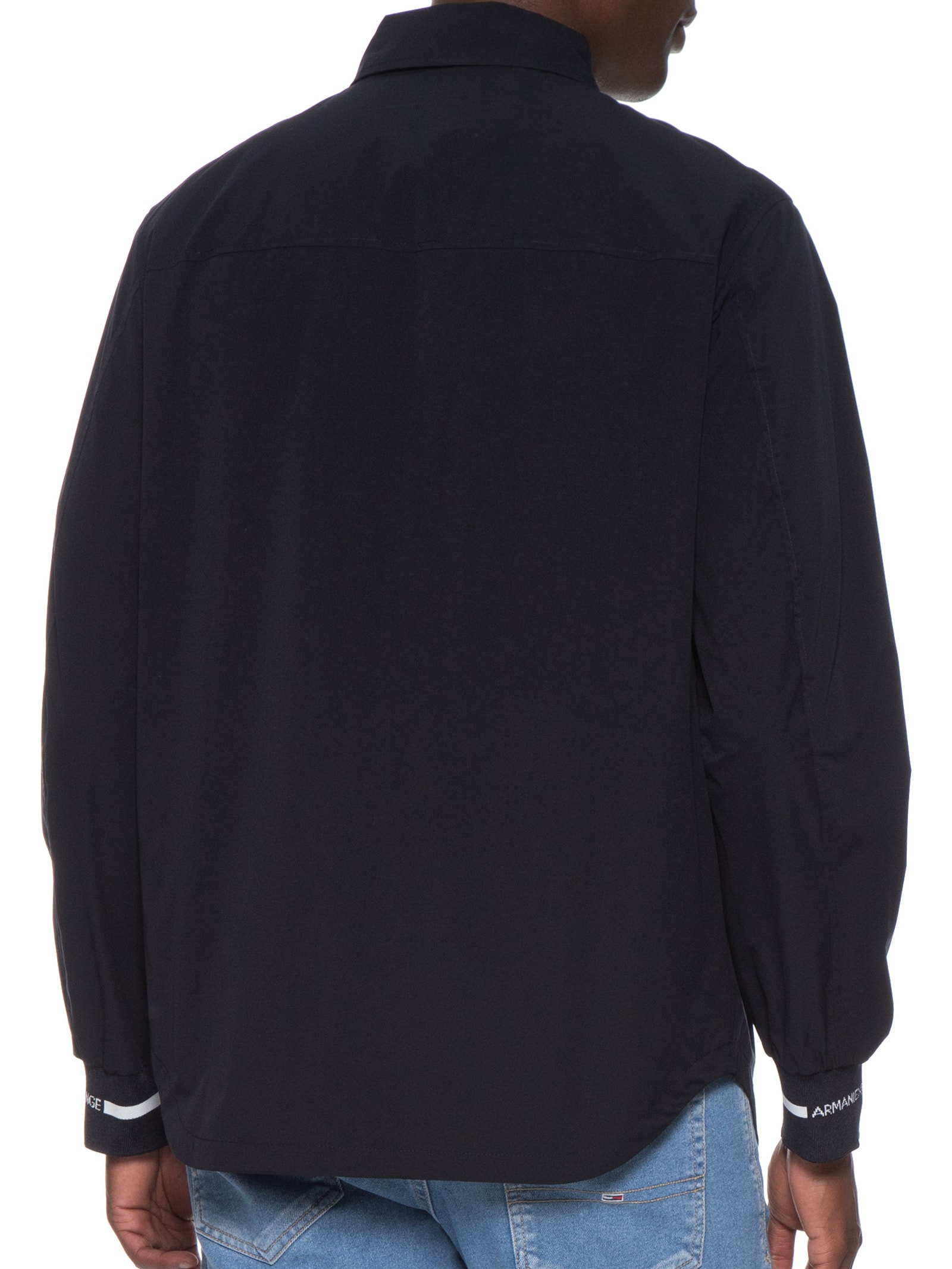 Camisa Masculina Casual Manga Longa Preto Armani Exchange