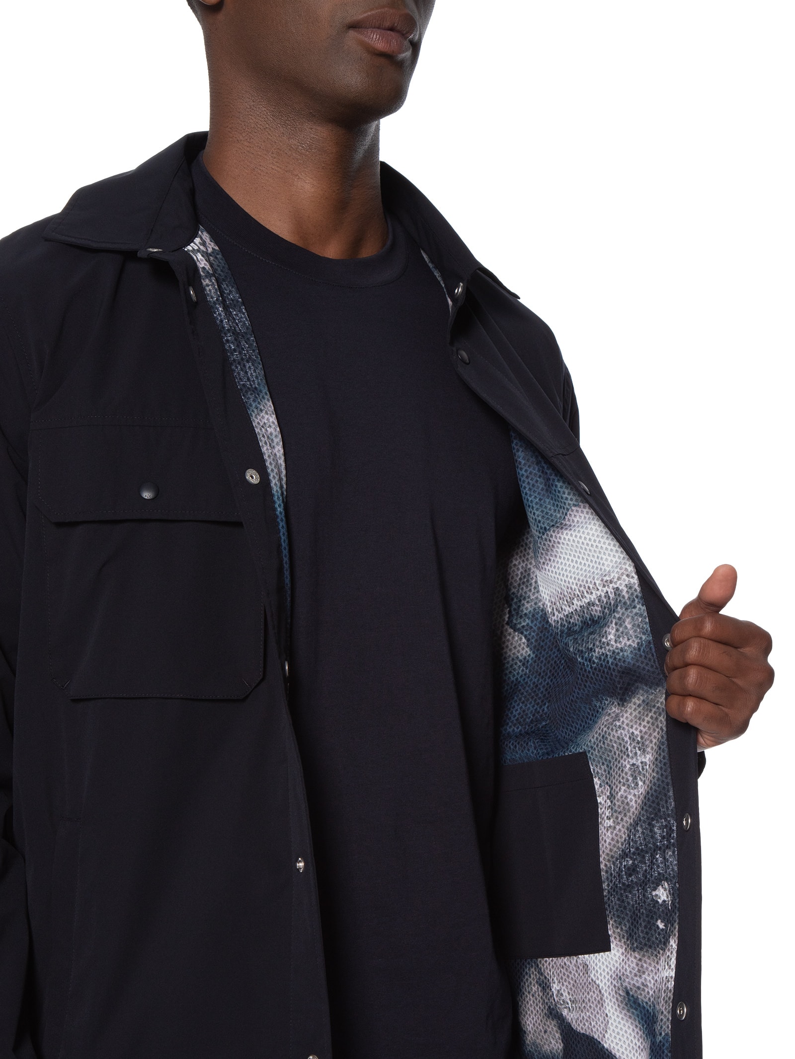Camisa Masculina Casual Manga Longa Preto Armani Exchange