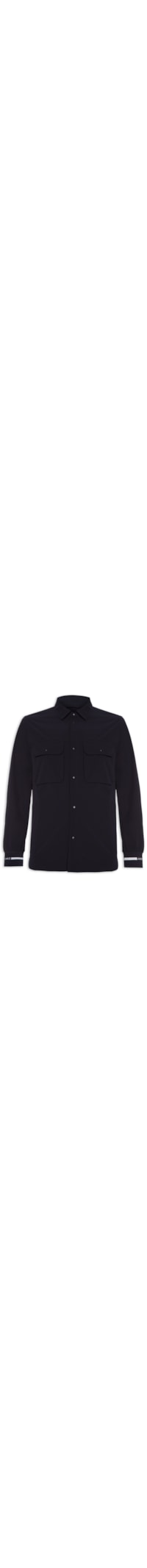 Camisa Masculina Casual Manga Longa - Preto
