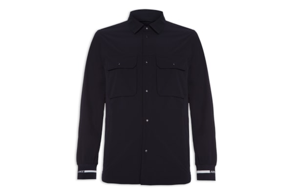 Camisa Masculina Casual Manga Longa - Preto