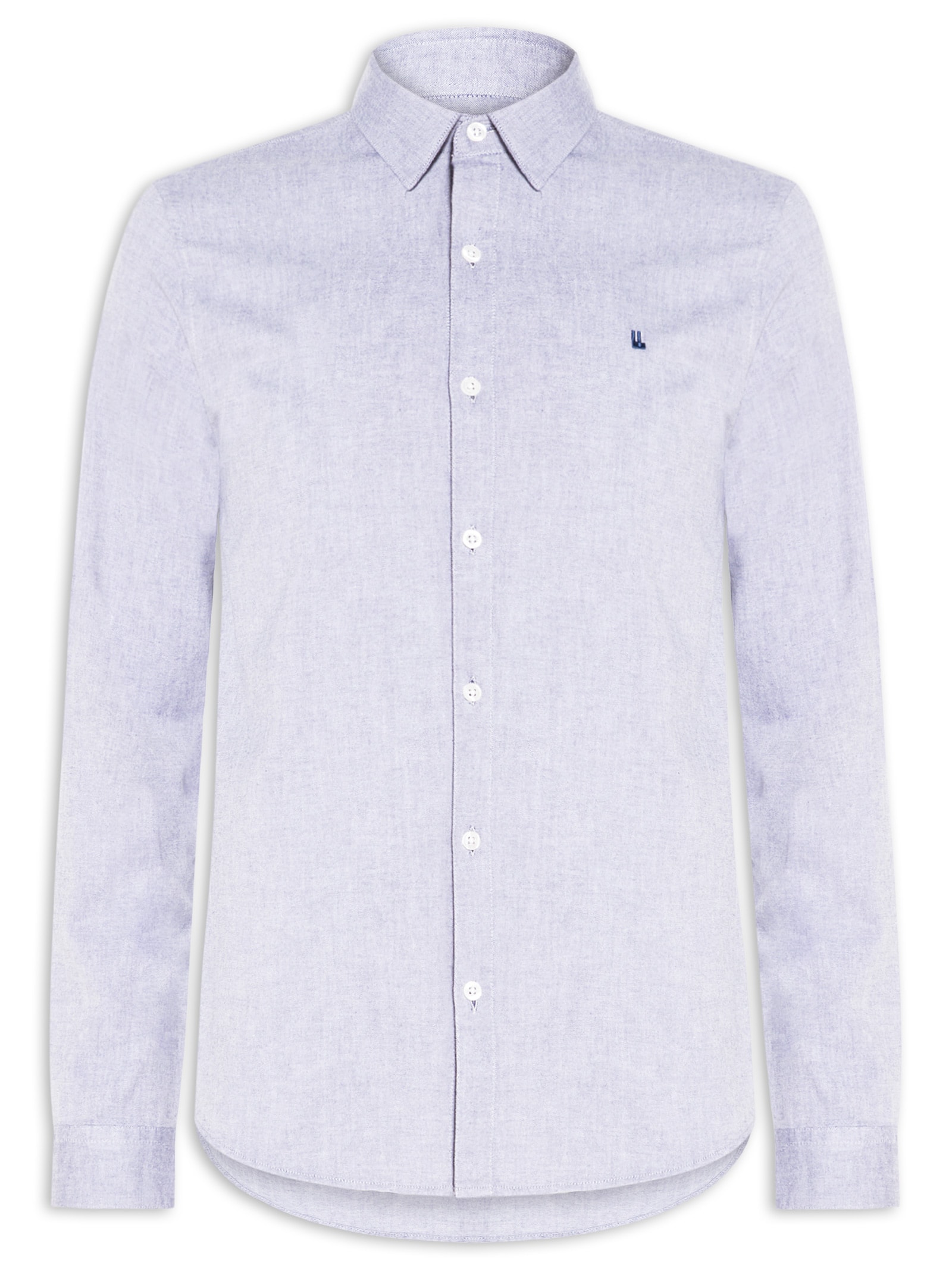 Camisa Masculina Casual Oxford New Azul Foxton