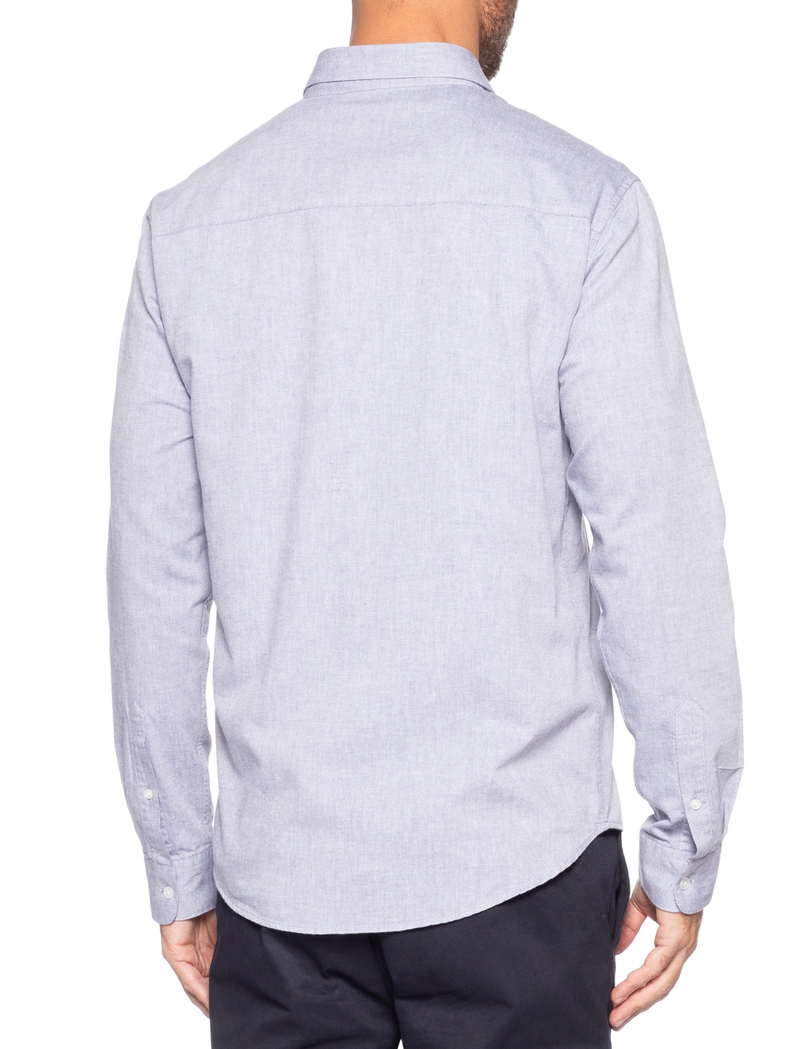 Camisa Masculina Casual Oxford New Azul Foxton