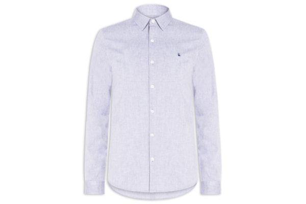 Camisa Masculina Casual Oxford New - Azul