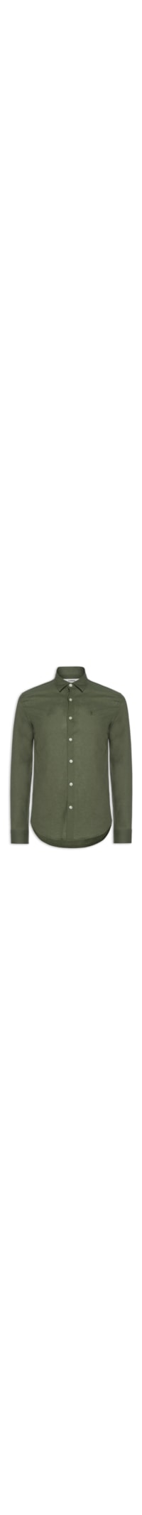 Camisa Masculina Casual Regular Fit Em Linho - Verde