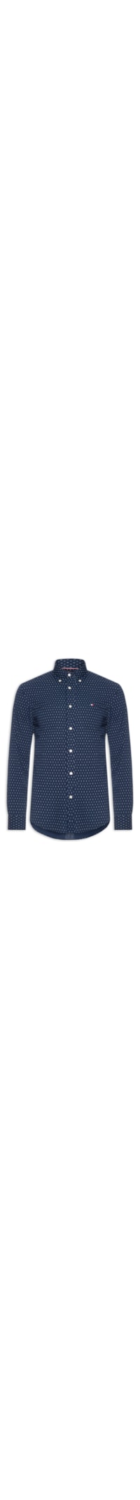 Camisa Masculina Casual Regular fit Estampada Seer - Azul