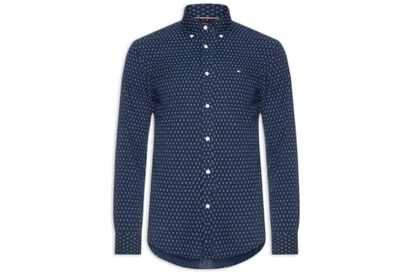 Camisa Masculina Casual Regular fit Estampada Seer - Azul