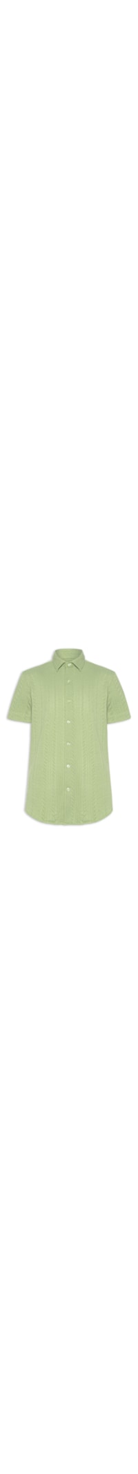 Camisa Masculina Casual Regular Fit Malha De Tricot Trança - Verde