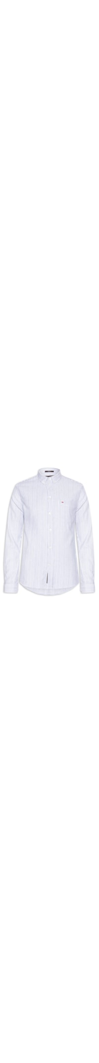 Camisa Masculina Casual Regular Fit Oxford Listrada - Azul