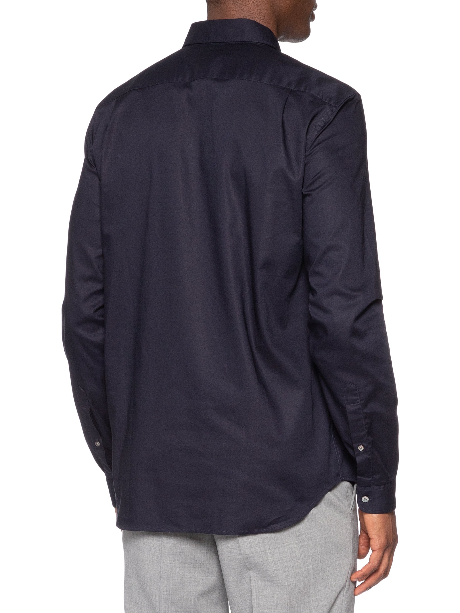 Camisa Masculina Casual Regular Fit Pinpoint Azul Lacoste