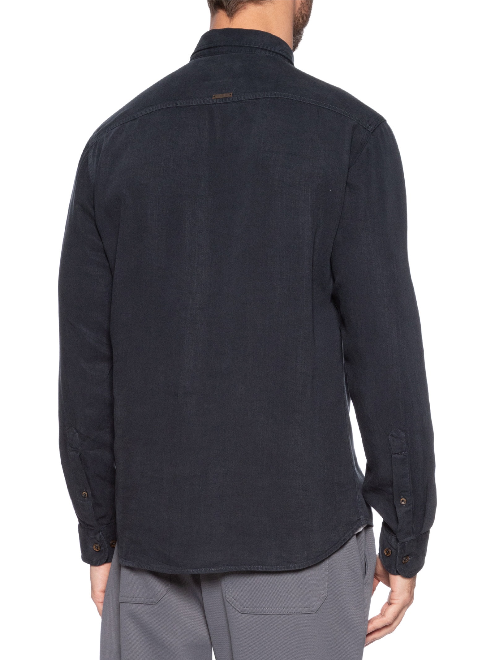 Camisa Masculina Casual Slim Fit Liocel Azul Dudalina