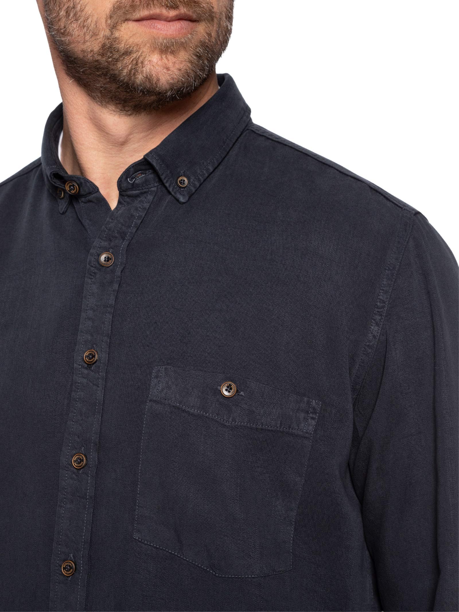 Camisa Masculina Casual Slim Fit Liocel Azul Dudalina