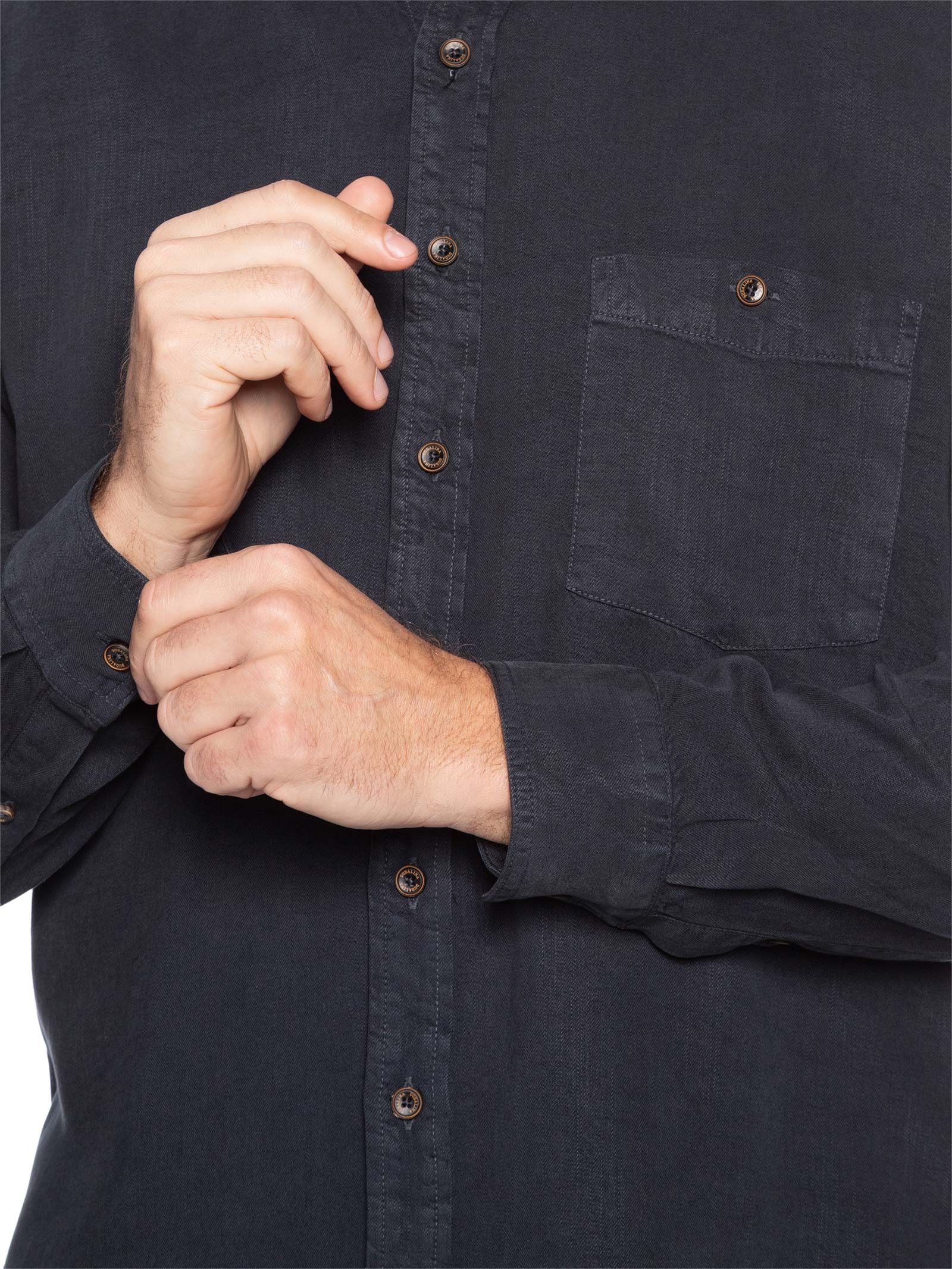 Camisa Masculina Casual Slim Fit Liocel Azul Dudalina