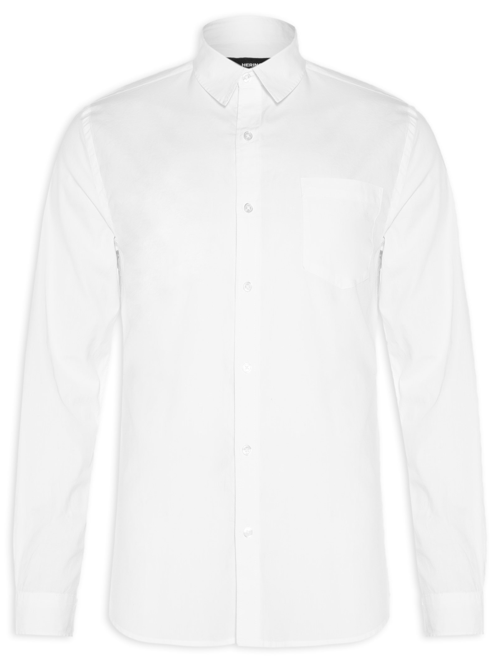 Camisa Masculina Casual Slim Fit Tricoline Branco Hering