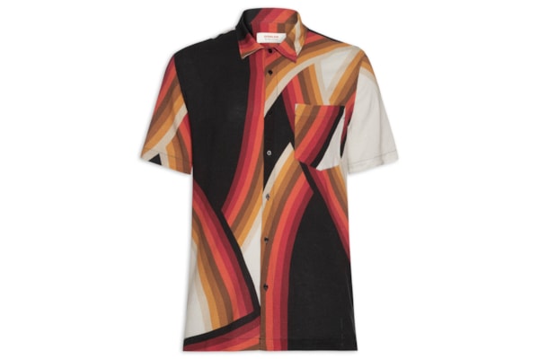 Camisa Masculina Casual Waves - Preto