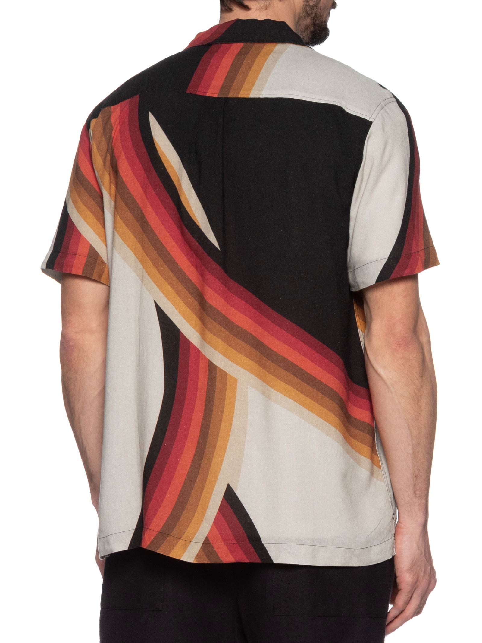 Camisa Masculina Casual Waves Preto Osklen