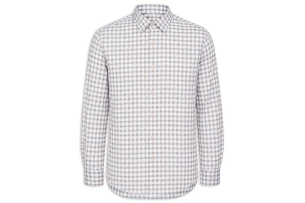 Camisa Masculina Casual Xadrez - Azul