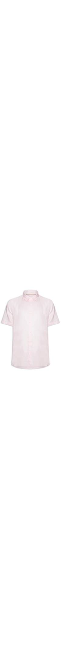 Camisa Masculina Classic Linen Manga Curta - Rosa