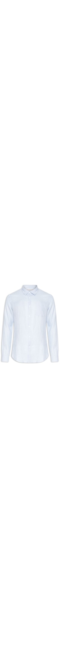 Camisa Masculina Classic Linen Manga Longa - Azul