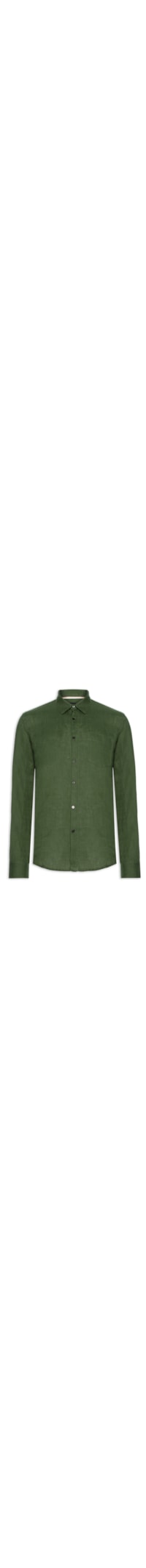 Camisa Masculina Classic Linen Manga Longa - Verde