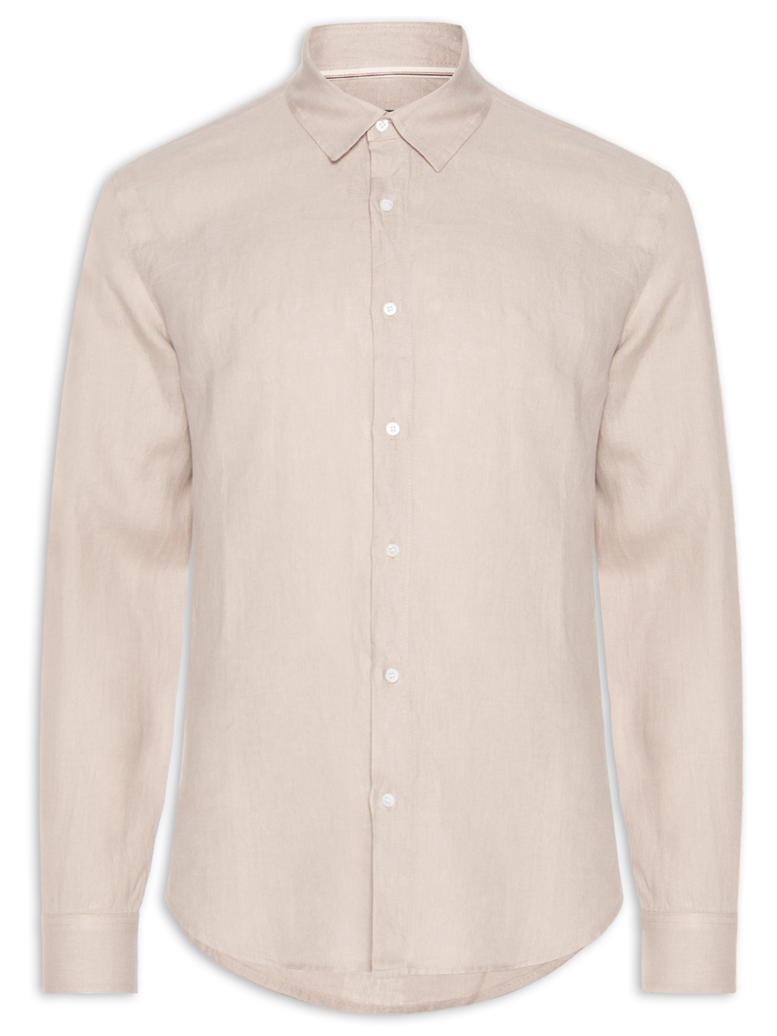 Camisa Masculina Classic Linen New Manga Longa Bege Osklen